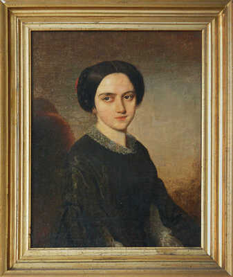 Неизвестный художник. Женский портрет в темном платье